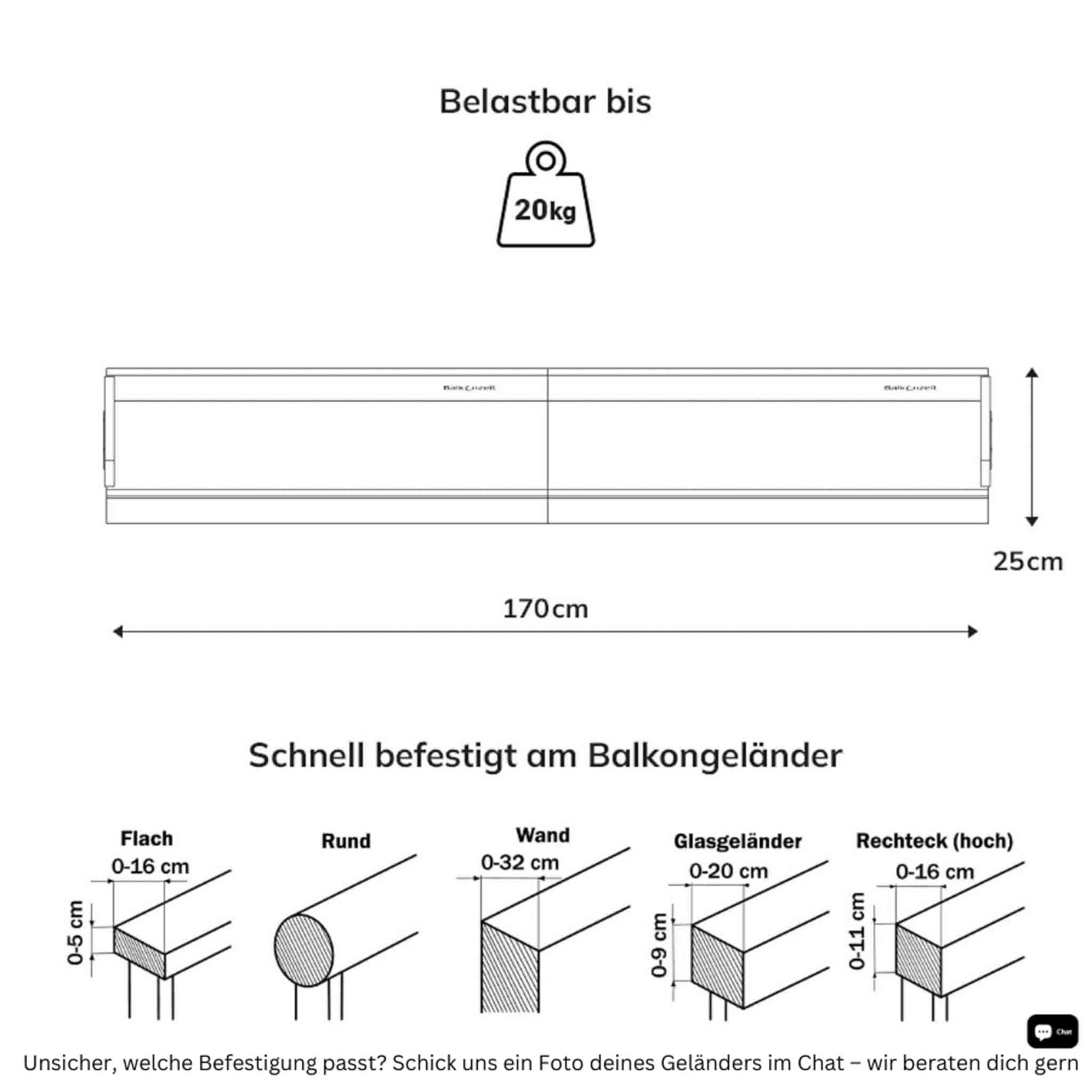 Balkonzeit Bar aus Massivholz 2er Set (inkl. Zubehör)