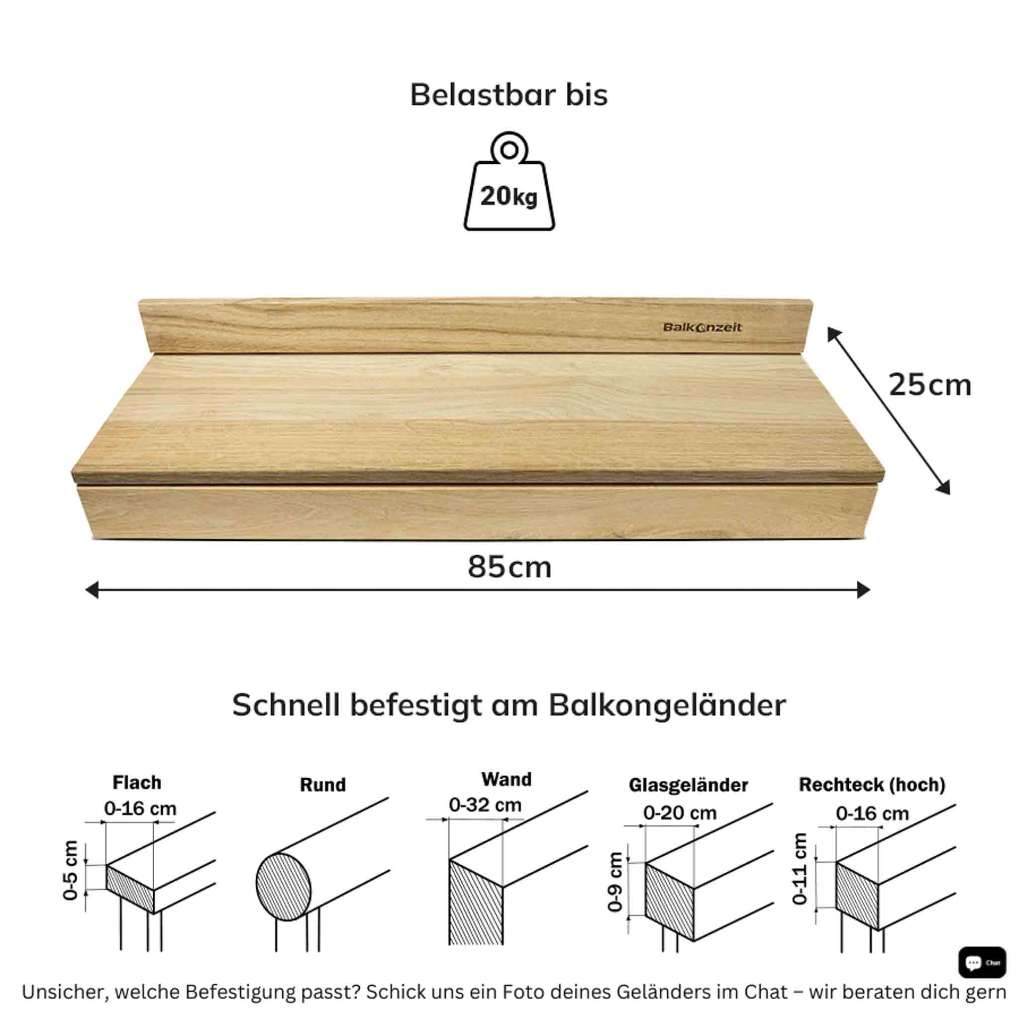 Balkonzeit Bar aus Massivholz