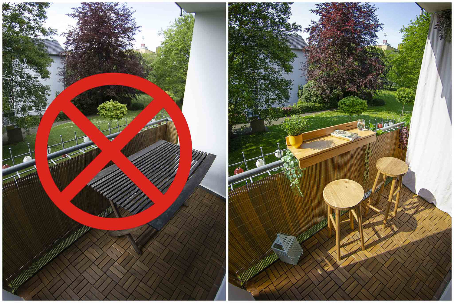 ideal für deinen Balkon geeignet, mehr Stellfläche ohne Flächenverlust