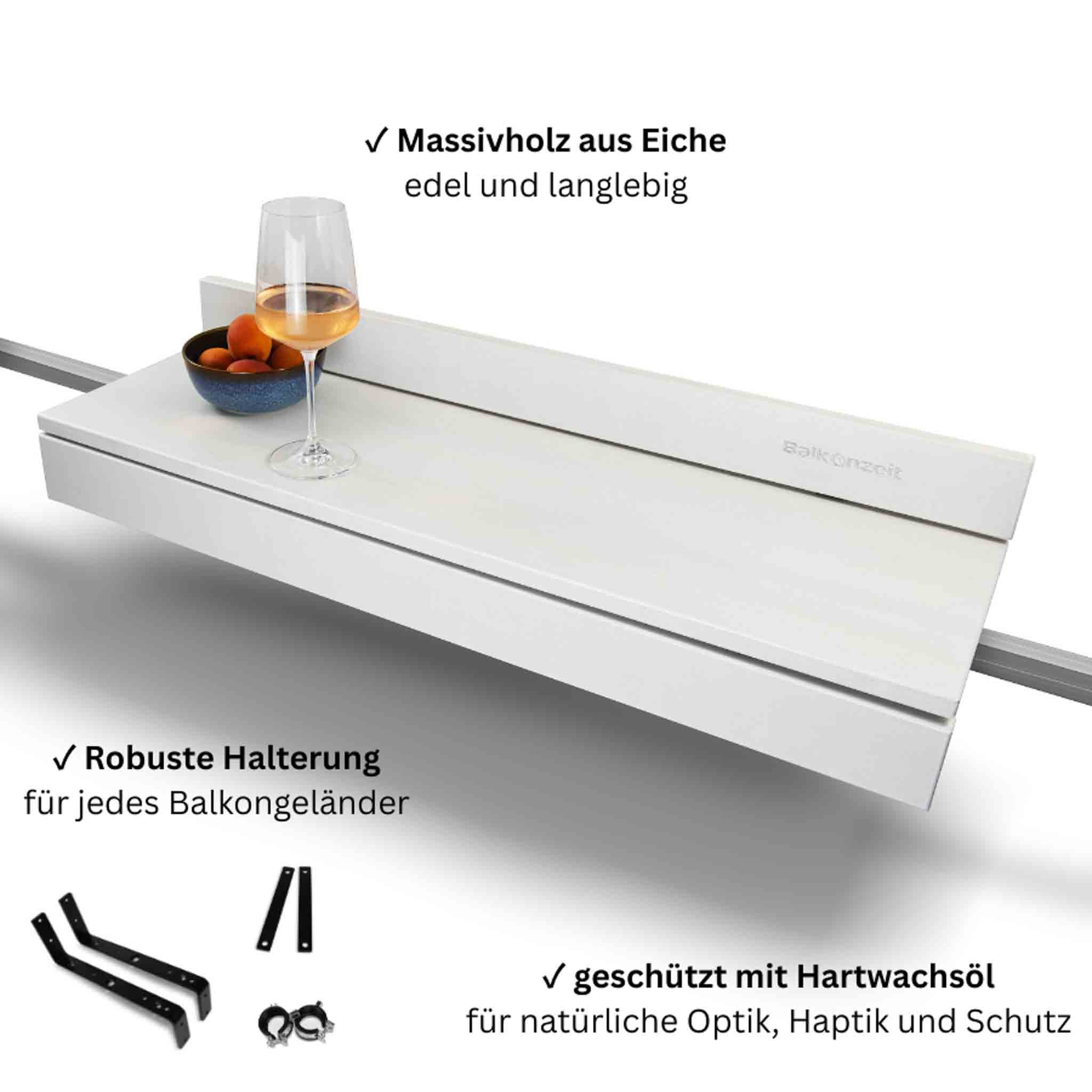 Balkonzeit Bar aus Massivholz 2er Set (inkl. Zubehör)