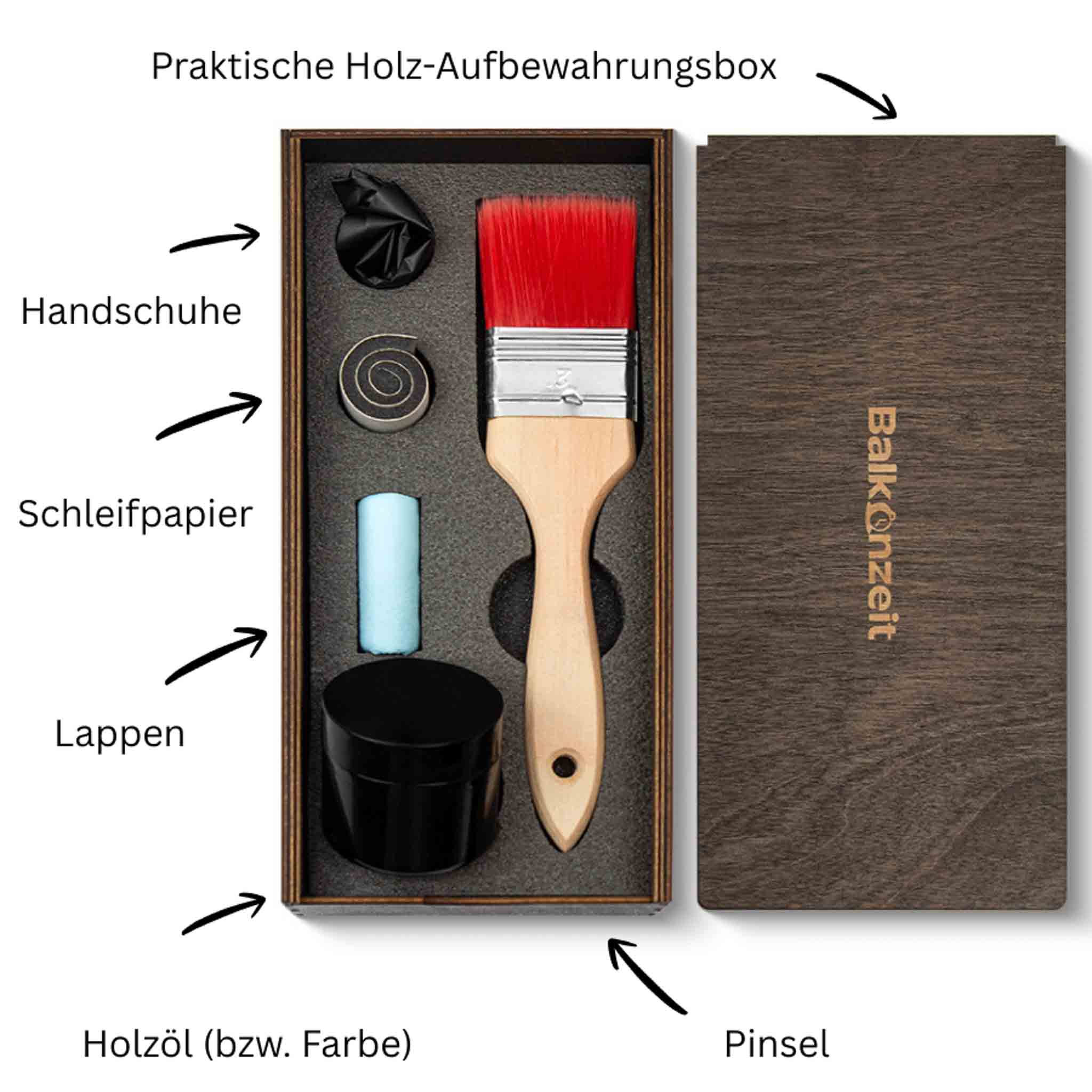 Pflegeset Basic – Oak Pure (inkl. Holzöl und Zubehör)