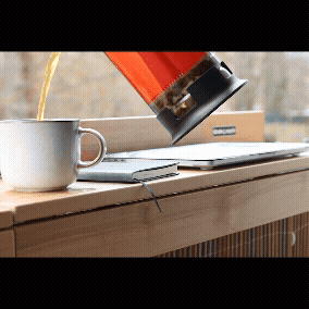 Balkonzeit Bar aus Massivholz 2er Set (inkl. Zubehör)