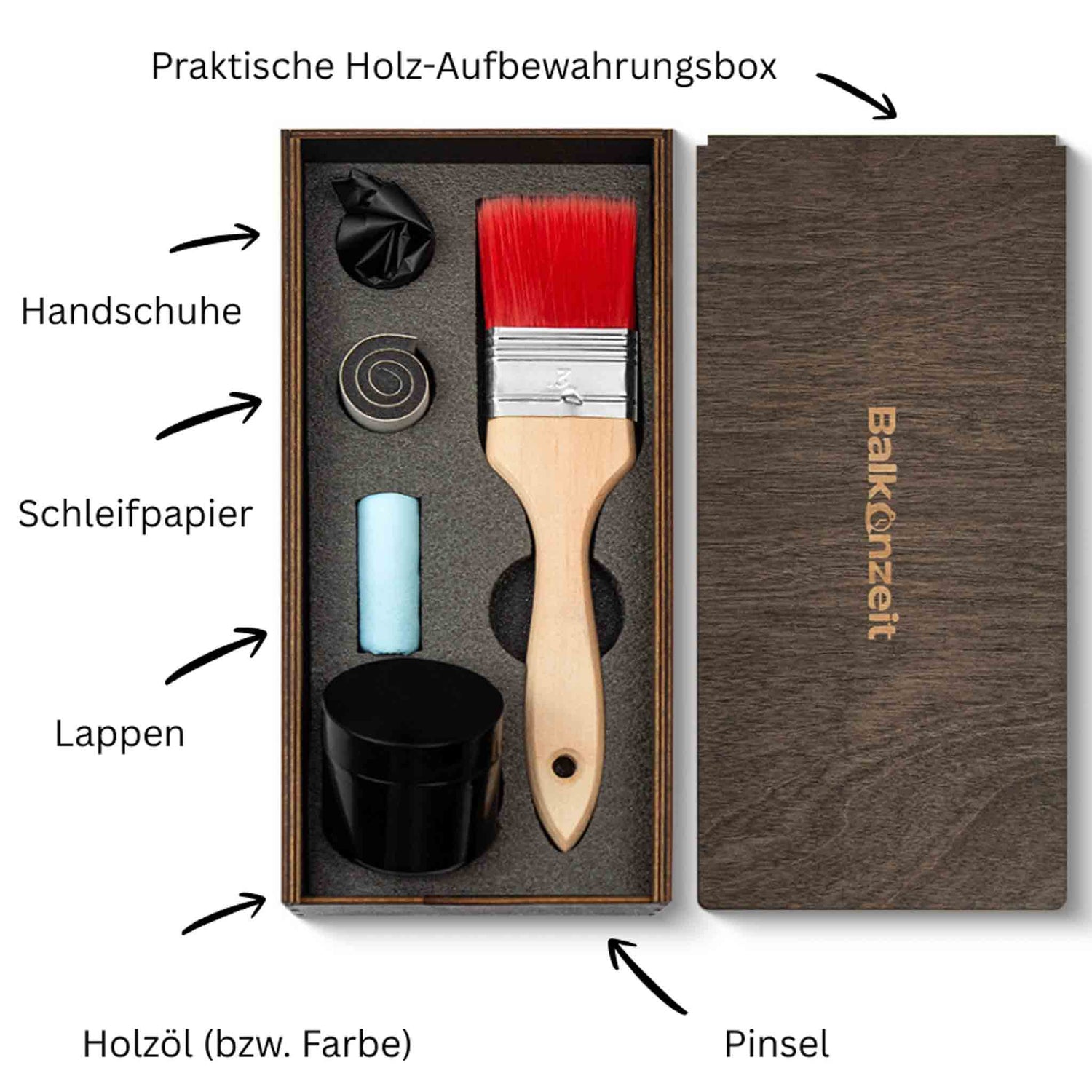 Pflegeset Basic – Oak Pure (inkl. Holzöl und Zubehör)