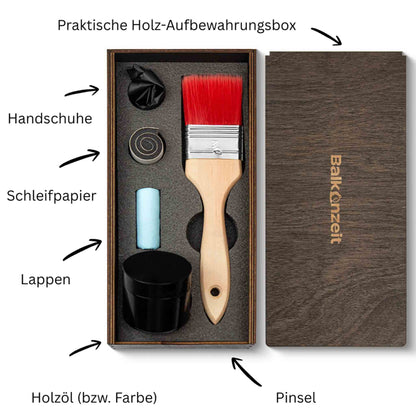 Pflegeset Basic – Oak Pure (inkl. Holzöl und Zubehör)